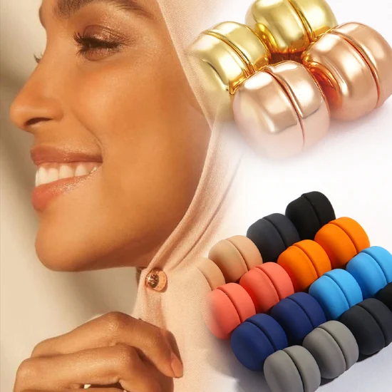 Muslimischer starker Magnet-Schmuck, Seidenschal, Schal, Schnalle, Brosche, Hijab-Anstecknadeln